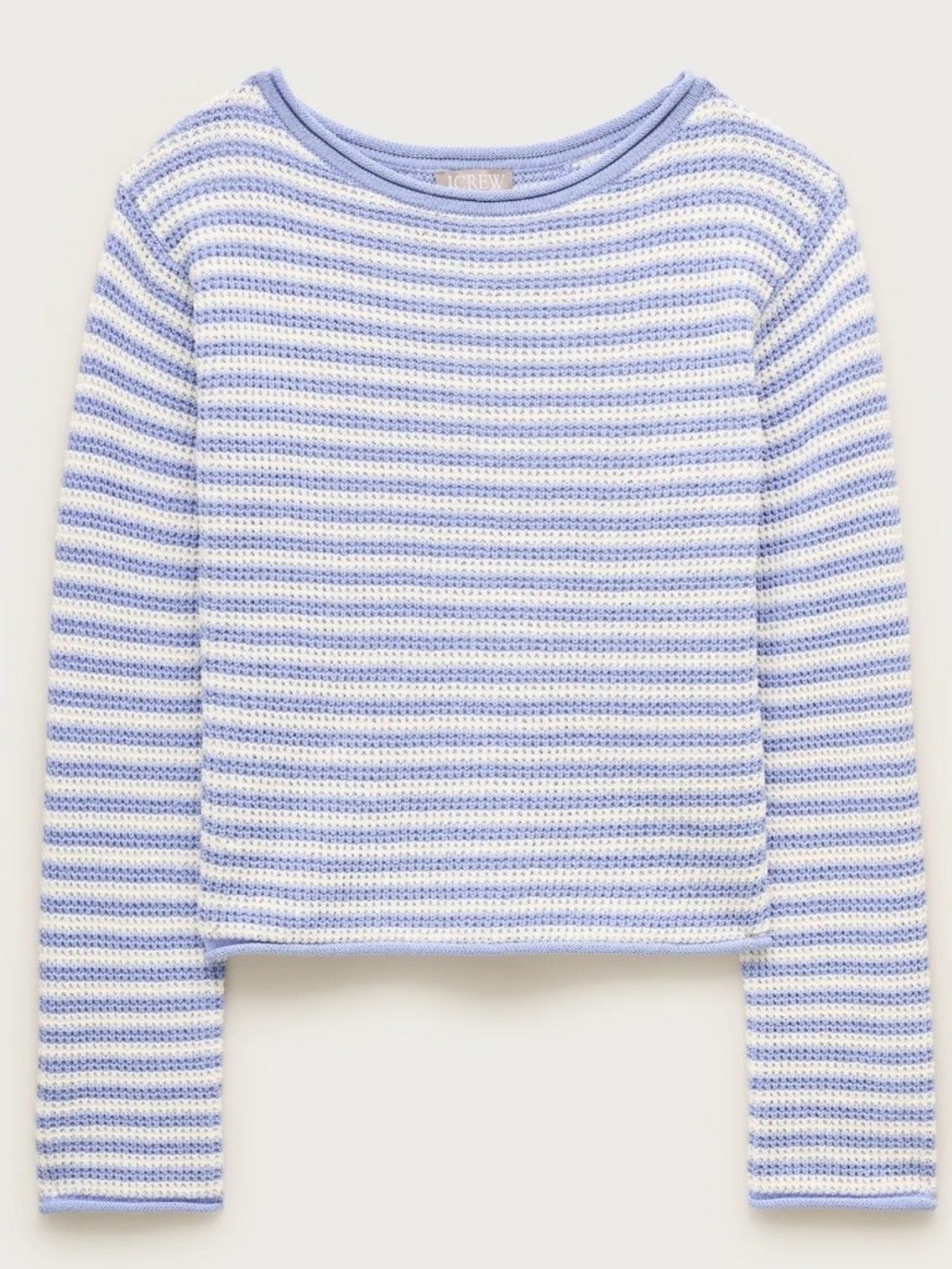 J. Crew Blue White Striped Summer Boatneck Sweater Size Small